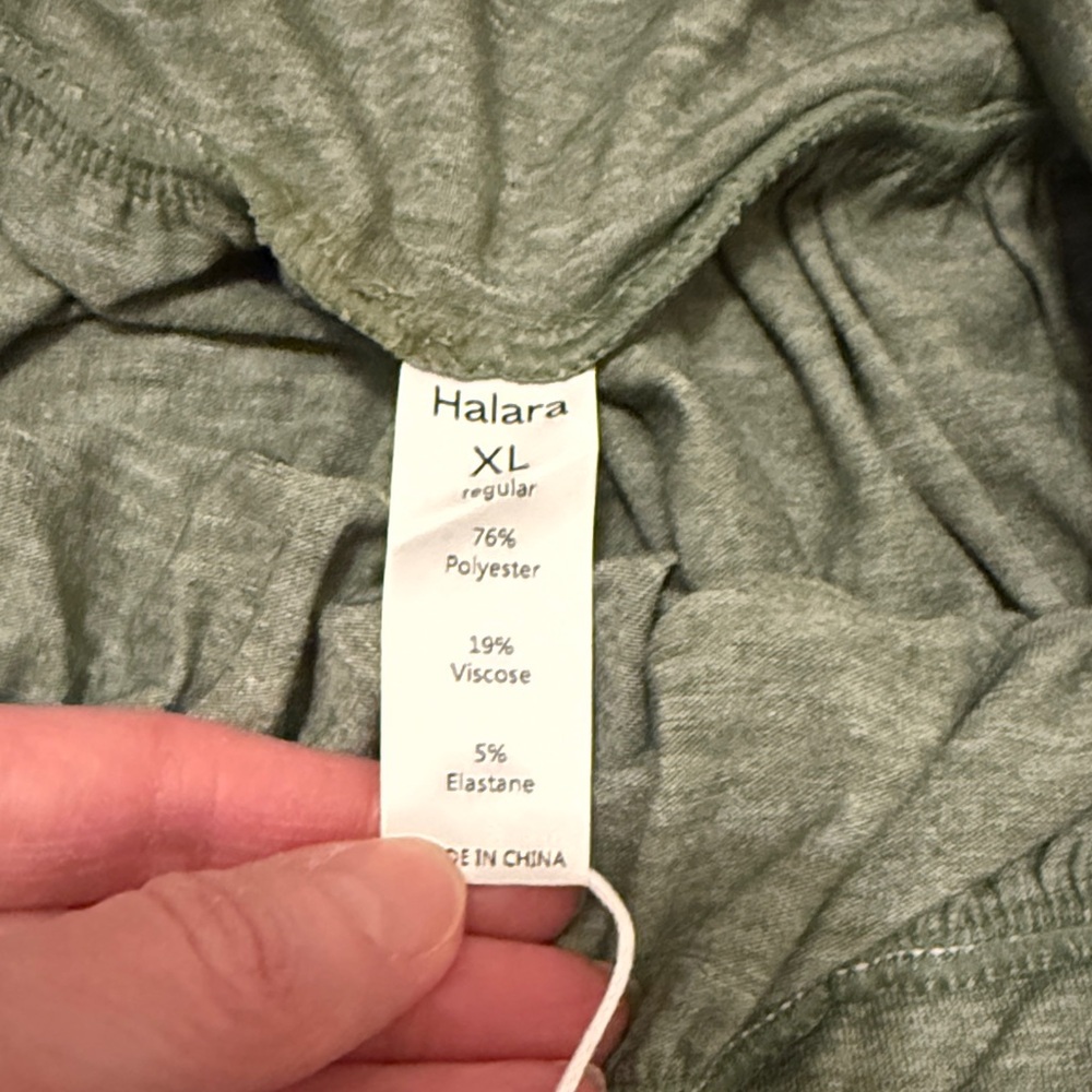 NWT, HALARA Olive Green Gathered Waist A-Line Skirt, Size XL - Picture 6 of 6